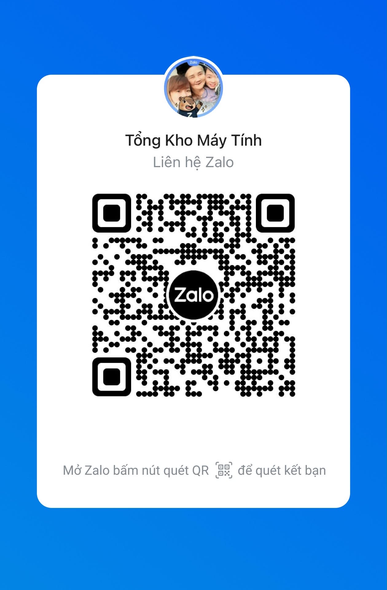 Quét mã QR kết bạn Zalo Đức Trí PC